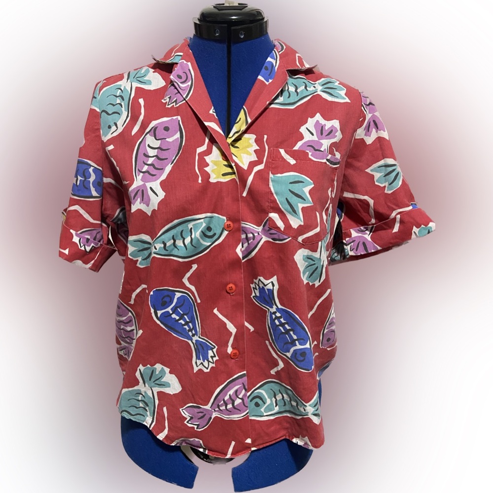 Vintage Fish Button Up